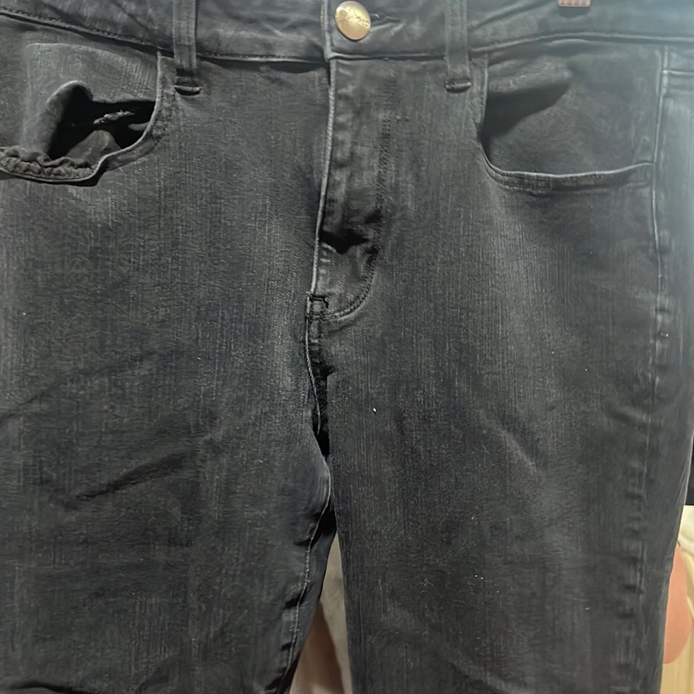Black wash American eagle jeans